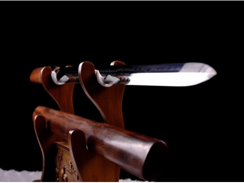 酸枝镶牛角覆土烧刃素装唐剑