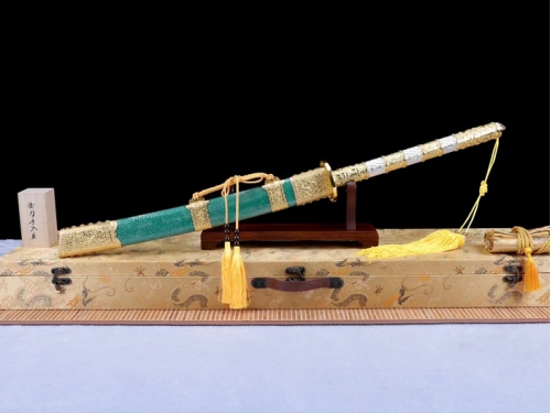 百炼钢烧刃精装康熙战刀