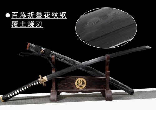 鱼皮铜装百炼钢烧刃打刀